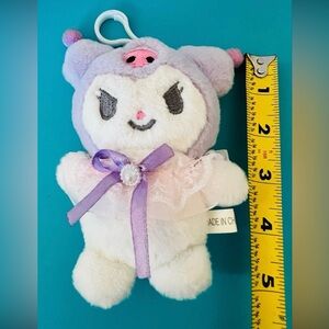 Sanrio Kuromi 5” Plush Key Chain/Bag Charm
